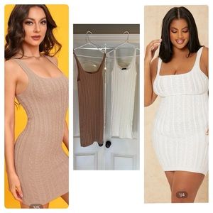 4/$20 Cable Knit Bodycon Sweater Dress x2